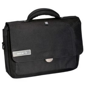 TECH AIR Minibook Tasche 17,8-25,4cm TAN2110 7-10Z Schultergurt 2 weitere Faecher Farbe: schwarz Spritzwasserschutz Nylon