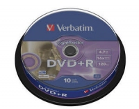 DVD+R Verbatim 4,7GB 10pcs Pack 16x Spindel LightScribe retail