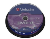 DVD+R Verbatim 4,7GB 10pcs Pack 16x Spindel azo silber retail