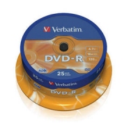 DVD-R  Verbatim 4,7GB 25pcs Spin.SR sil. 16x