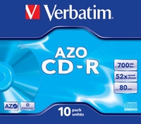 CD-R  Verbatim 700MB 10pcs Pack 52x JewelCase crystal retail