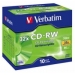 43244/KIT Verbatim CD-RW 700MB 80Min 32x UltraSpeed JC 10pk