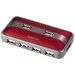 00078494 Hama USB 2.0 Hub 1:7, red/anthracite