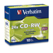 95174 Verbatim CD-RW 80MIN 700MB 16X-24X Ultra Speed Branded 10pk Slim Case