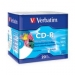 96107 Verbatim CD-R 80MIN 700MB 52X Glossy White Inkjet Printable 20pk Slim Case